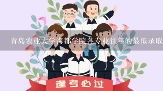 青岛农业大学海都学院各专业往年的最低录取分数线多少？（文科)