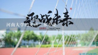 河南大学的文科二本专业