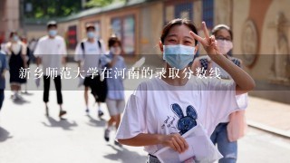 新乡师范大学在河南的录取分数线