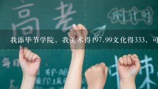 我添毕节学院，我美术得19<br/>7、99文化得333，可以录取不？