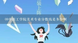 08中原工学院美术专业分数线是多少啊