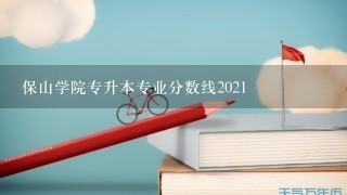 保山学院专升本专业分数线2021