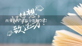 西安大学录取分数线2022