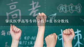 肇庆医学高等专科学校3+证书分数线