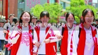 惠州学院对外汉语专业的分数线