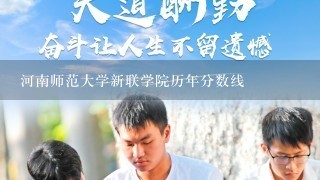 河南师范大学新联学院历年分数线