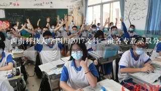 西南科技大学四川2017文科二批各专业录取分数线