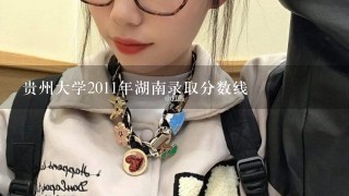 贵州大学2011年湖南录取分数线