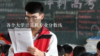 各个大学计算机专业分数线