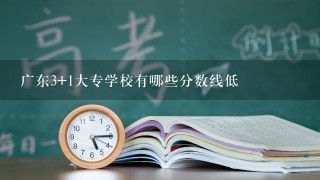 广东3+1大专学校有哪些分数线低