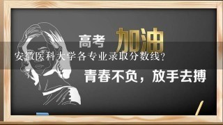 安徽医科大学各专业录取分数线?