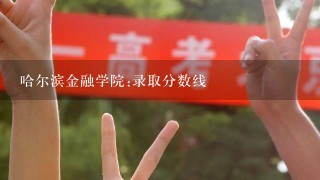 哈尔滨金融学院:录取分数线