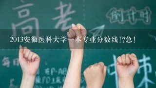 2013安徽医科大学一本专业分数线!?急!