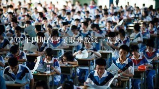 2022年四川高考录取分数线一览表