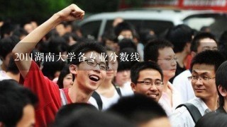 2011湖南大学各专业分数线