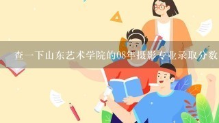 查一下山东艺术学院的08年摄影专业录取分数线吧