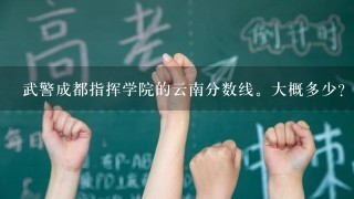 武警成都指挥学院的云南分数线。大概多少？ 详细点，谢啦。