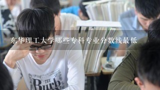 东华理工大学哪些专科专业分数线最低