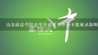 山东政法学院法学专业要多少分才能被录取啊?我是2012山东文科考生