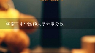 海南二本中医药大学录取分数