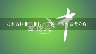 云南省林业职业技术学院三校生高考分数