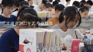 甘肃省2022年艺考分数线