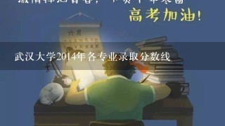 武汉大学2014年各专业录取分数线