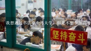 我想通过书法专业考大学，但是不想参加高考，本人专业比较好，所以参加大学单招单考，被录取的话，这样就可以不参加高考了，所以请大家指引下我，书法是不是也可以像体育，绘画可以单招