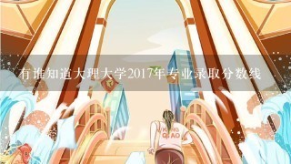 有谁知道大理大学2017年专业录取分数线