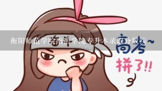 衡阳师范学院南岳学院专升本录取分数线