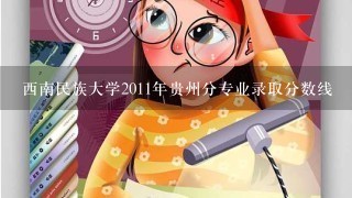 西南民族大学2011年贵州分专业录取分数线