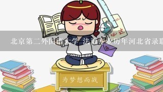 北京第2外国语大学 法语专业历年河北省录取分数线