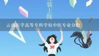 云南医学高等专科学校中医专业分数