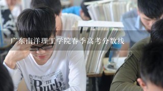 广东南洋理工学院春季高考分数线