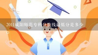 2011咸阳师范专科分数线最低分是多少