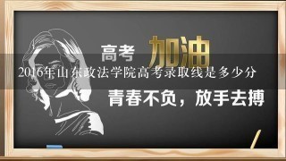 2016年山东政法学院高考录取线是多少分