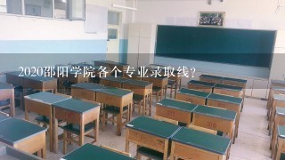 2020邵阳学院各个专业录取线？