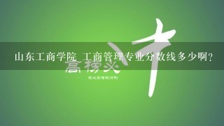 山东工商学院 工商管理专业分数线多少啊？