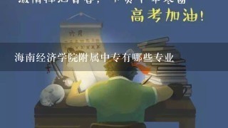 海南经济学院附属中专有哪些专业